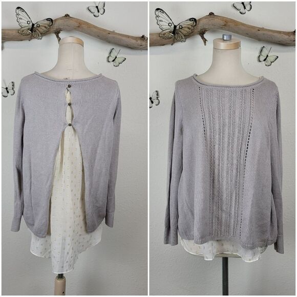 Lucky brand crochet style over semi sheer lining - Picture 1 of 14